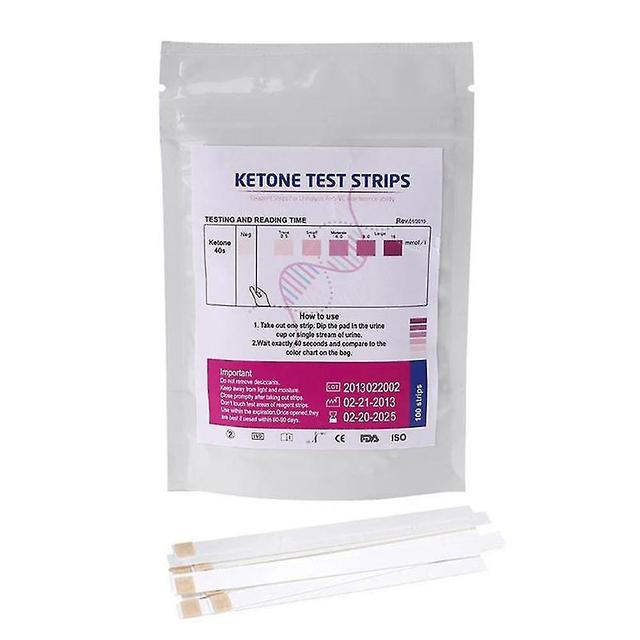 100 strips/zak urine ketonen teststrips keto zuur keton productie strips on Productcaster.