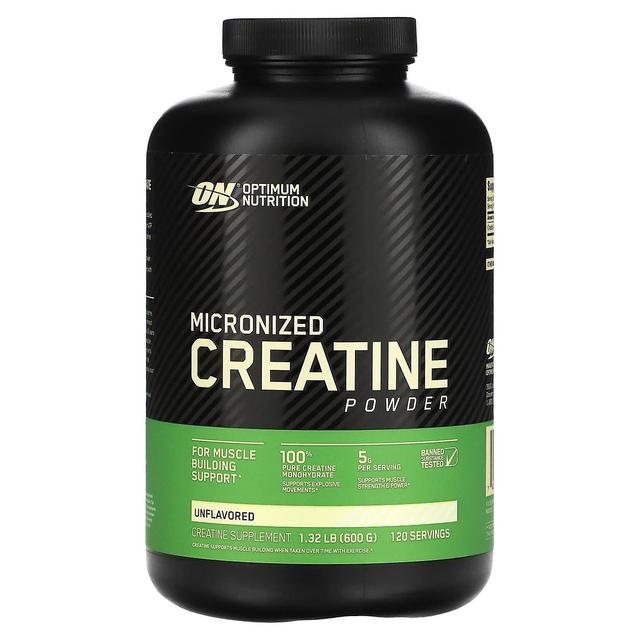 Optimum Nutrition, Micronized Creatine Powder, Unflavored, 1.32 lb (600 g) on Productcaster.