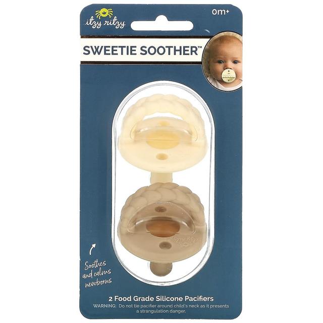 itzy ritzy, Sweetie Soother, Food Grade Silicone Pacifiers, 0+ Months, Cream Taupe Braid, 2 Pacifier on Productcaster.