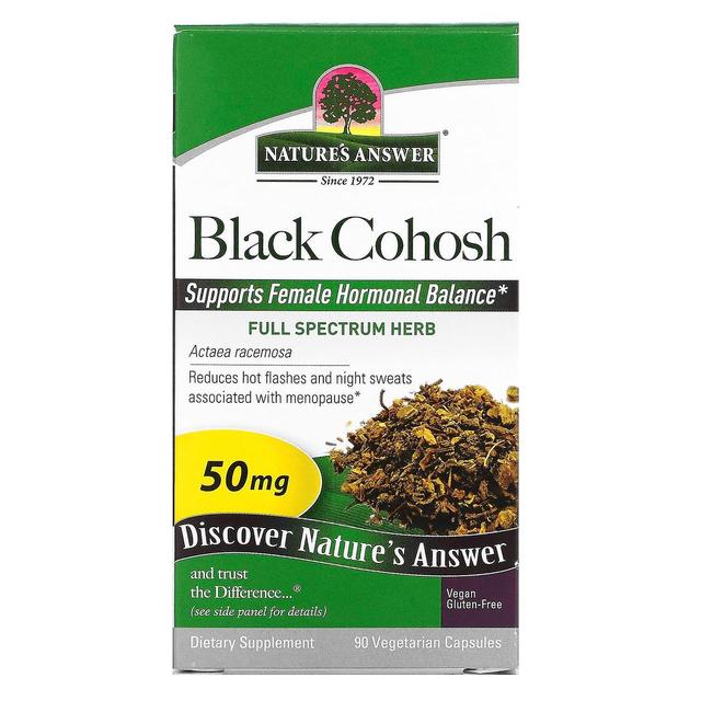 Nature's Answer, Black Cohosh, Full Spectrum Herb, 50 mg, 90 Vegetarian Capsules on Productcaster.