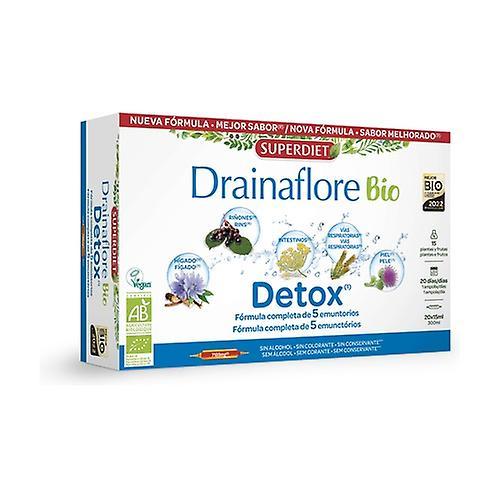 Super Diet Drainaflore Bio (detox) 20 ampoules of 15ml on Productcaster.