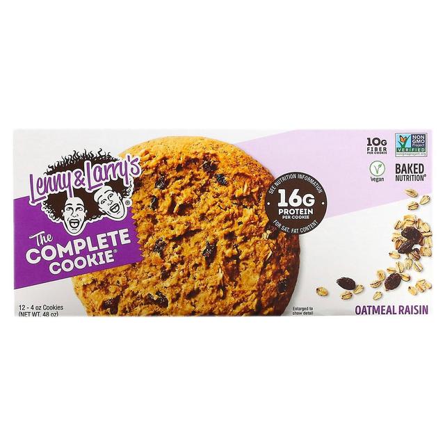 Lenny & Larry's, The Complete Cookie, Oatmeal Raisin, 12 Cookies, 4 oz (113 g) Each on Productcaster.