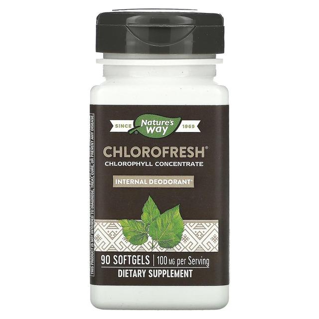 Nature's Way Naturens vej, Chlorofresh, Klorofylkoncentrat, 50 mg, 90 Softgels on Productcaster.