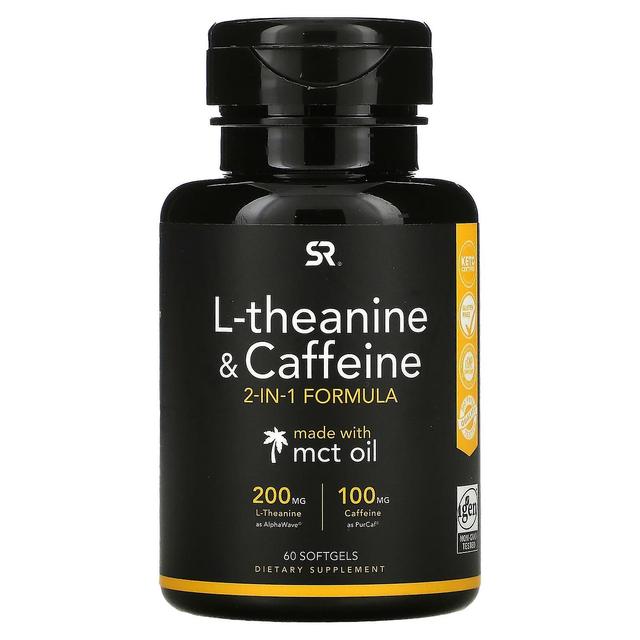 Sports Research Sportonderzoek, L-Theanine &cafeïne, 2-in-1 formule, 60 softgels on Productcaster.