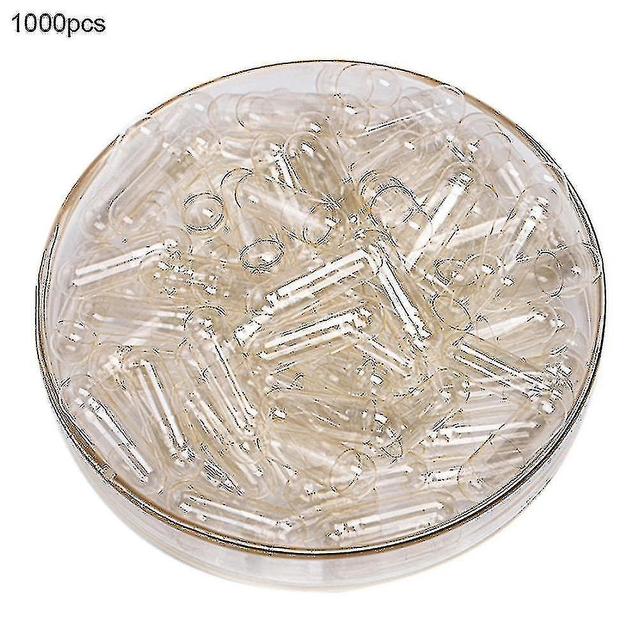 Elrosa 1000pcs Transparent Hollow Gelatin Empty Separated Medical Powder Capsule Shells on Productcaster.