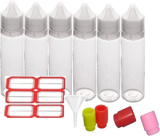 Jjgiv 6 X 60ml Unicorn E-liquid Juice Soft Squeezable Dropper Bottle With 510 810 Drip Tip Tester Funnel Lable Diy Transparent Pet Food Grade Mater... on Productcaster.