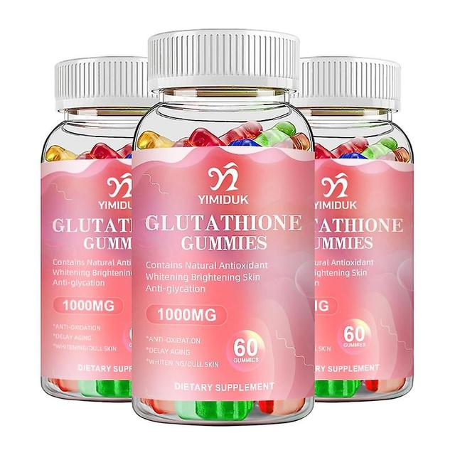 Eccpp Glutathione Collagen Gummies Supplement Antioxidant Anti-aging Boosting Immunity Dull Skin Whitening Health& Skin Care 3 Bottles on Productcaster.