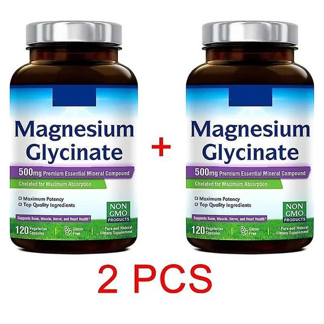 Venalisa 2 Bottle Magnesium Glycine Capsule Promotes Muscle and Nerve Health Support Cardiovascular Function Health Food 2 Bottle 240 Pills on Productcaster.