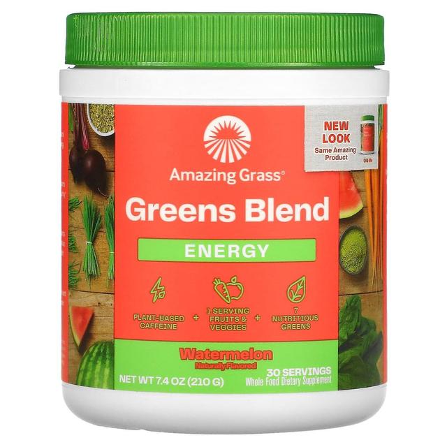 Amazing Grass, Green Blend, Energy, Watermelon, 7.4 oz (210 g) on Productcaster.