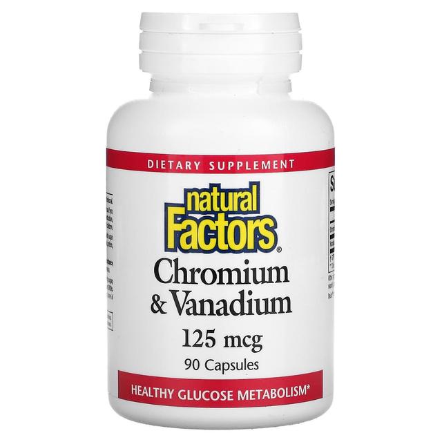 Natural Factors, Chromium & Vanadium, 125 mcg, 90 Capsules on Productcaster.