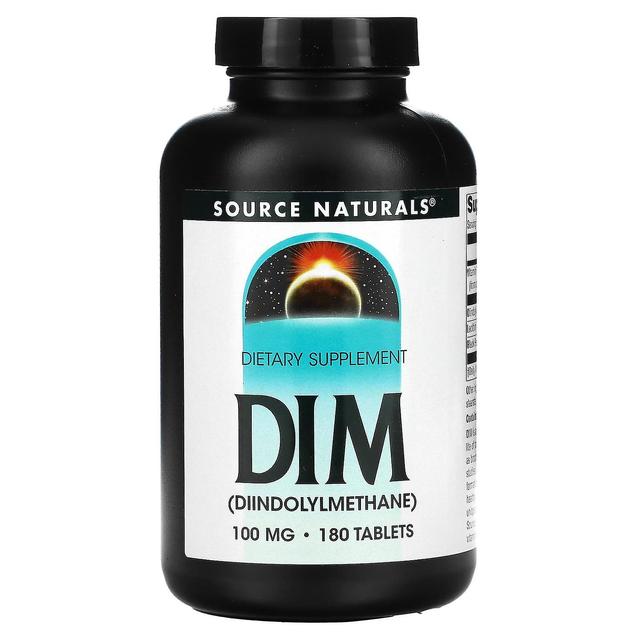 Source Naturals Kilde Naturals, DIM (Diindolylmethan), 100 mg, 180 tabletter on Productcaster.