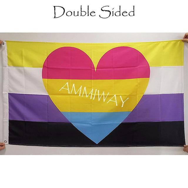 Ederfun Setiap Ukuran Aseksual Aromatis Combo Bendera Lgbtqia Ace Masyarakat Aseksualitas Pride Rianbow Satu Atau Dua Sisi Bendera Spanduk Double S... on Productcaster.