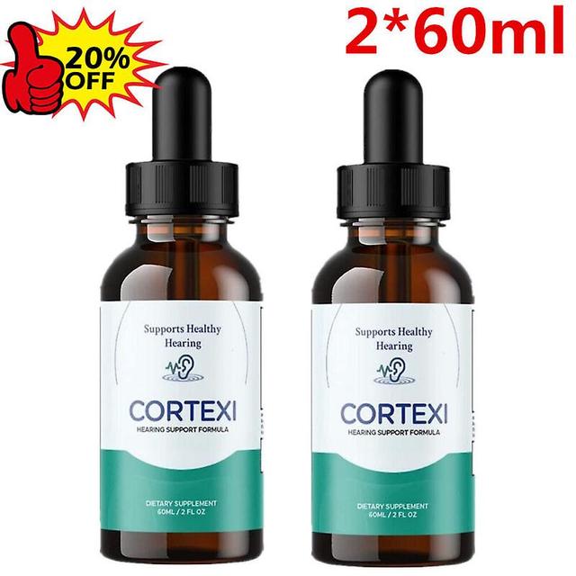 2-pack - Cortexi droppar - För öronhälsa, hörselstöd, frisk trumhinna, 60ml on Productcaster.