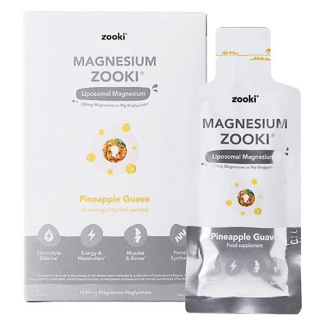 Zooki Liposomal Magnesium Pineapple Guava Sachets 14 on Productcaster.