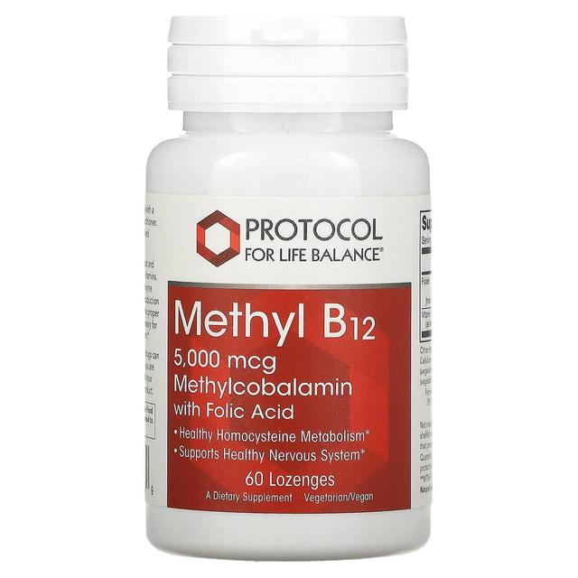 Protocol for Life Balance, Methyl B12, 5,000 mcg, 60 Lozenges on Productcaster.