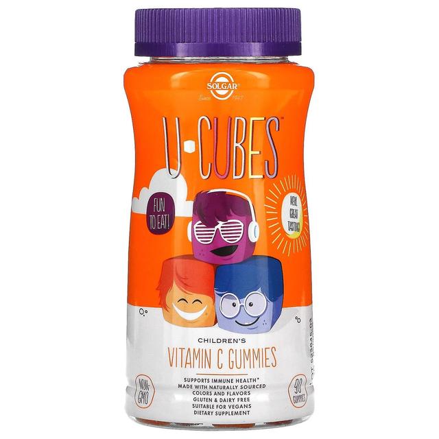 Solgar, U-Cubes, Children's Vitamin C Gummies, Orange & Strawberry, 90 Gummies on Productcaster.