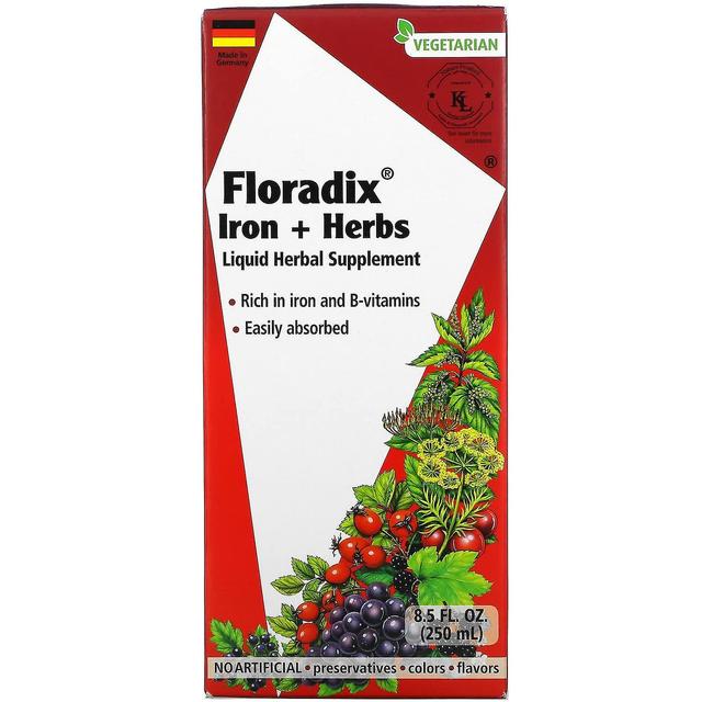 Gaia Herbs, Floradix, Iron + Herbs, Liquid Herbal Supplement, 8.5 fl oz (250 ml) on Productcaster.