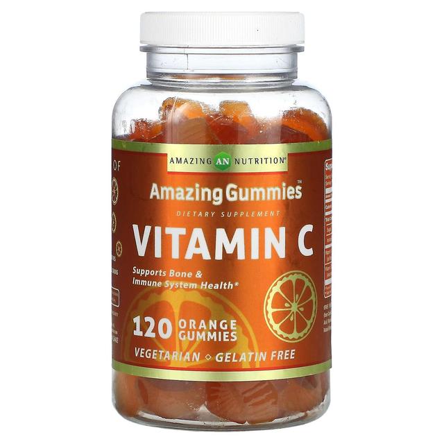 Amazing Nutrition, Amazing Gummies, Vitamin C, Orange, 120 Gummies on Productcaster.