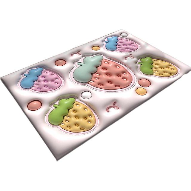 3d Flower Soft Diatom Mud Absorbent Floor Mat Soft Anti-slip Bathroom Mat A on Productcaster.