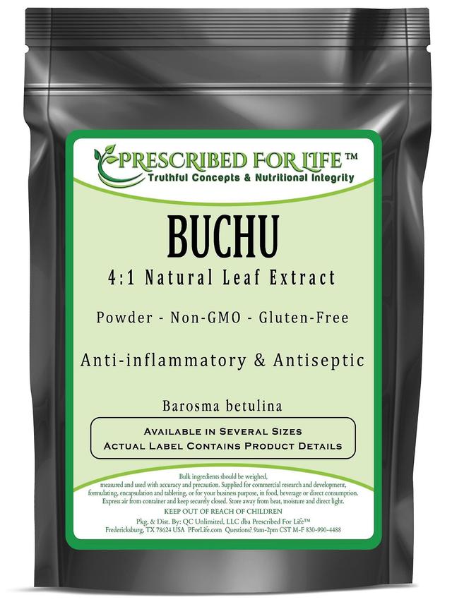 Prescribed For Life Buchu-4:1 prírodný extrakt z lístia prášok (Barosma betulina) 1 kg (2.2 lb) on Productcaster.