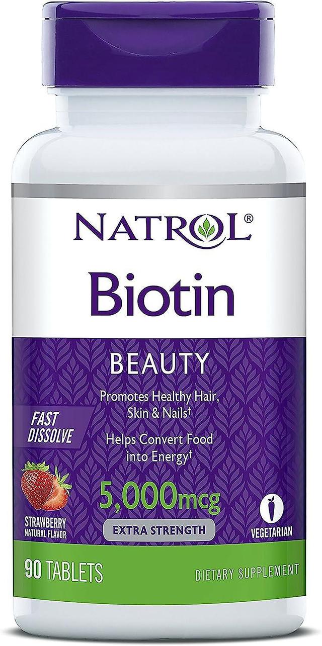 Natrol Biotin 5 000 mcg 90 jahodových tabliet on Productcaster.