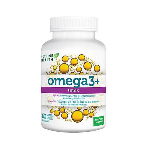 Genuine Health Ægte sundhed Omega3+ TÆNK ,60 Softgels on Productcaster.