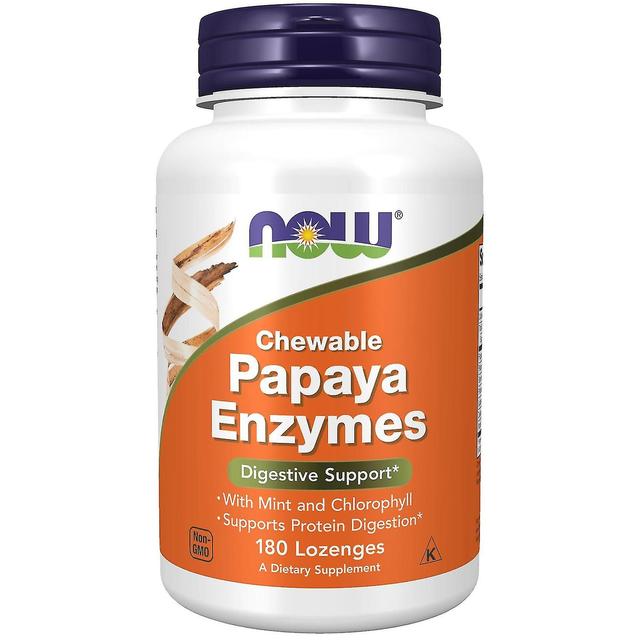 NOW Foods Papaya Enzyme 180 kauwtabletten on Productcaster.