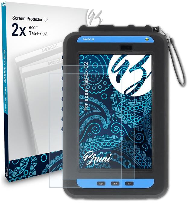 Bruni 2x protective film compatible with ecom Tab-Ex 02 film clear on Productcaster.