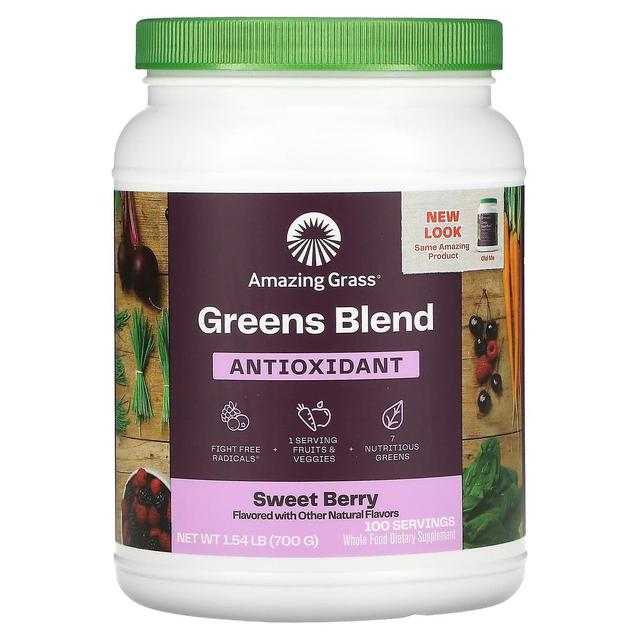 Amazing Grass, Green Blend, Antioxidant, Sweet Berry, 1.54 lb (700 g) on Productcaster.