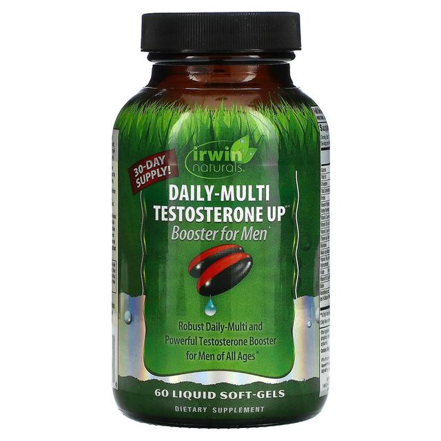 Irwin Naturals, Daily-Multi Testosterone Up Booster For Men, 60 Liquid Soft-Gels on Productcaster.