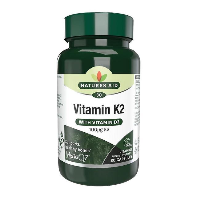 Natures aid vitamin k2 with vitamin d3 100ug k2 30's on Productcaster.