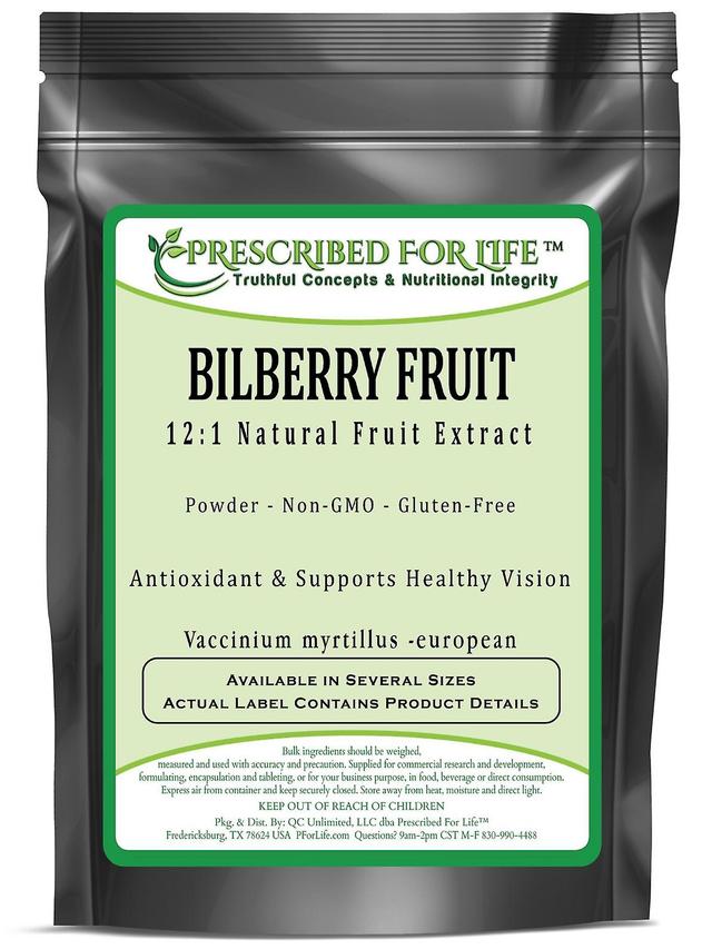 Prescribed For Life Bilberry Fruit - 12:1 Natural Fruit Powder Extract (Vaccinium myrtillus -european) 12 oz (340 g) on Productcaster.