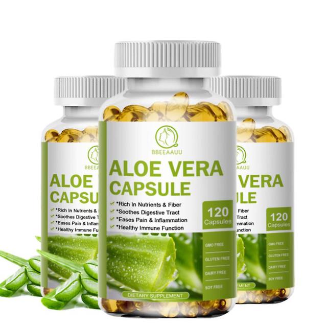 Tib Aloe Vera Capsule Cleans Intestines Help Defecate Protects Gut Microbiota And Immunity Helps Lose Weight And Slimming 3bottle x120pcs on Productcaster.