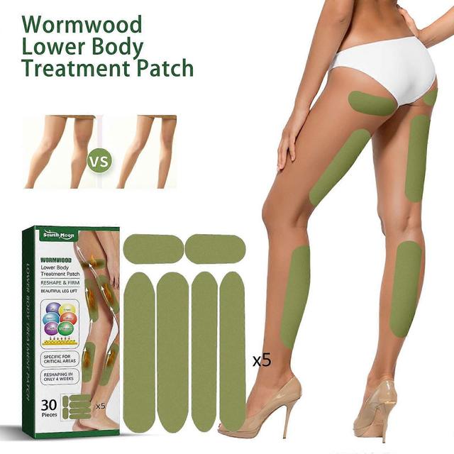 Zdiqing 5pcs Wormwood Leg Patch Leg Skin Care Massage Moisturizing Patch Green on Productcaster.