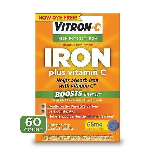 Vitron-c high potency iron supplement with 125 mg vitamin c, 60 count on Productcaster.