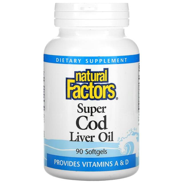 Natural Factors Naturlige faktorer, Super torskeleverolie, 90 Softgels on Productcaster.