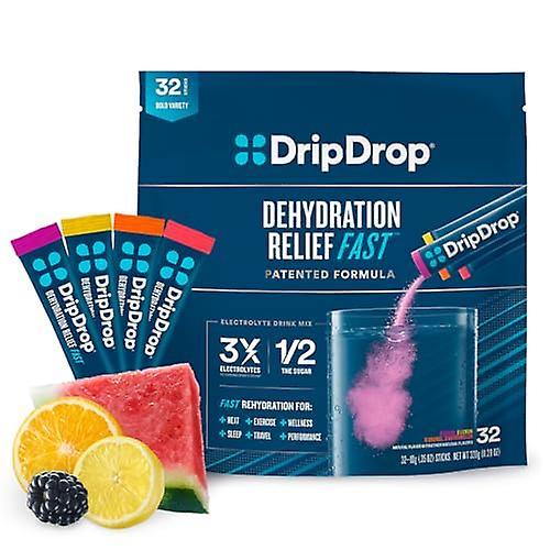 DripDrop Hydration Bold Variety Watermelon, Berry, Orange, Lemon 32 Count on Productcaster.