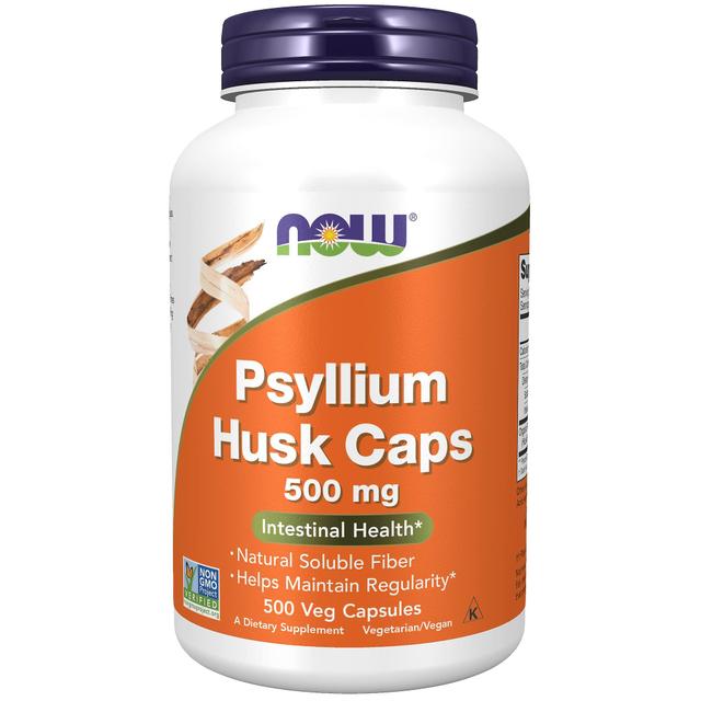 NOW Foods Nu supplementen, psylliumschildoppen 500 mg 500 plantaardige capsules on Productcaster.