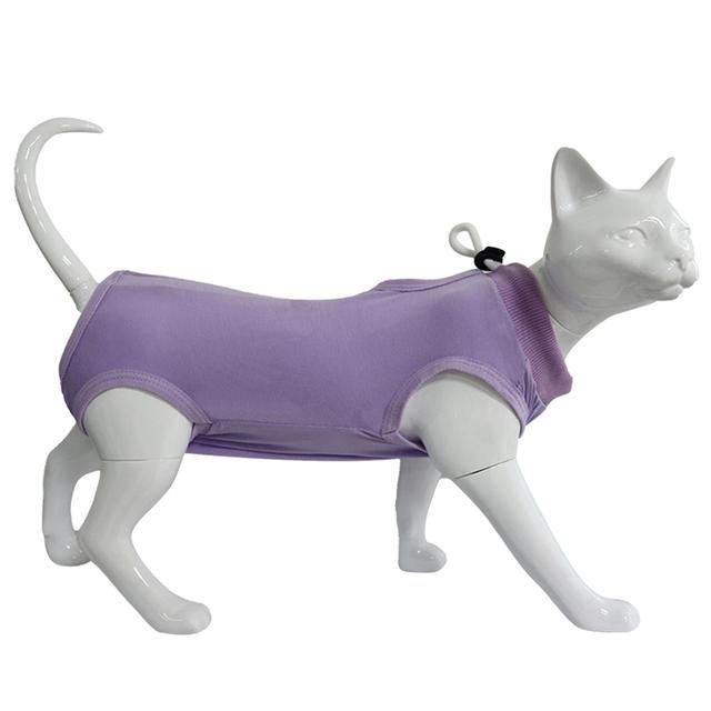 unbrand Cat Professional Recovery Suit for Abdominal Wounds and Skin Diseases 3 Colrs Purple L on Productcaster.