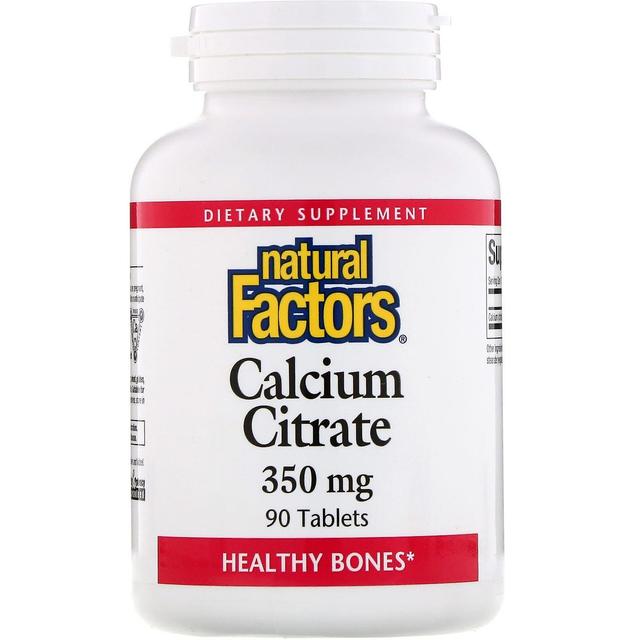 Natural Factors, Calcium Citrate, 350 mg, 90 Tablets on Productcaster.