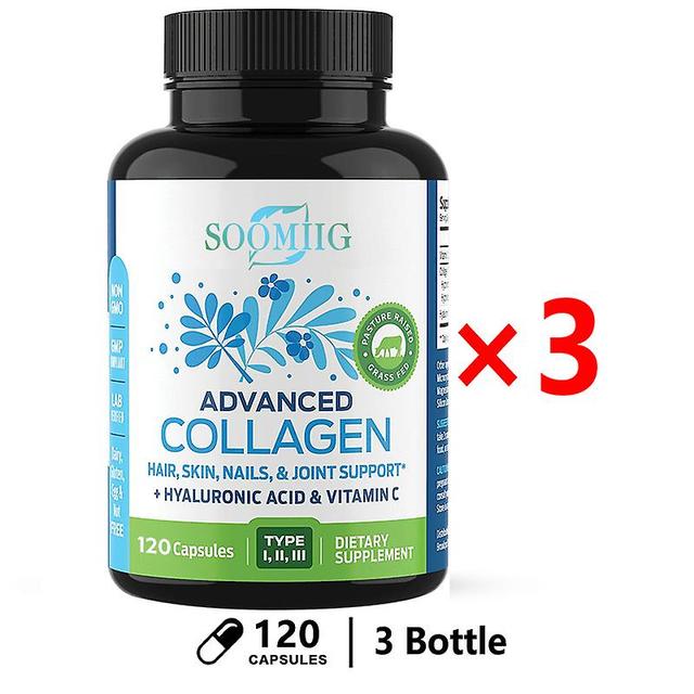 Vorallme Collagen Pills With Hyaluronic Acid And Vitamin C Reduces Wrinkles Firms Skin Promotes Healthy Hair, Skin, Nails And Joints 120 count-3 bo... on Productcaster.