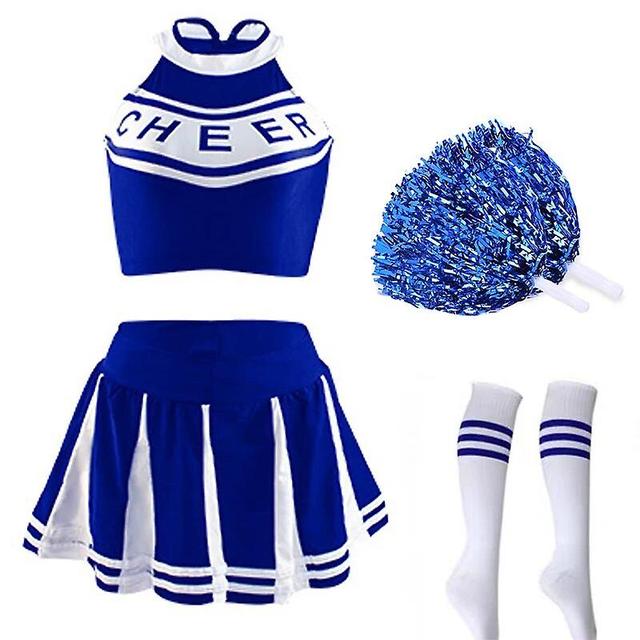 Aionyaaa Costume Classique De Pom-pom Girl Du Lyce, Uniforme De Sport Pour Tudiants, Cosplay Athltique, Robe Fantaisie De Fte De Carnaval Ensemble ... on Productcaster.