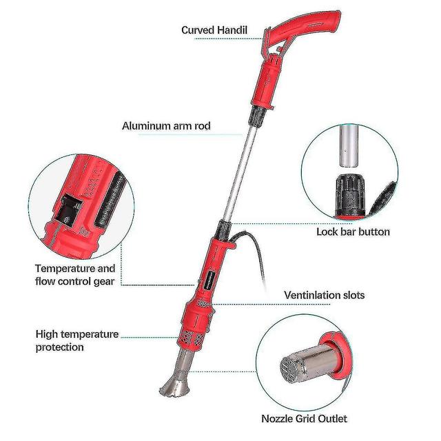 Electric Weed Killer, Weed Burner With Nozzle - Burn Weed Charcoal 2 In 1 Thermal Weed Stick, Up To 650 Powerful Weed Control on Productcaster.