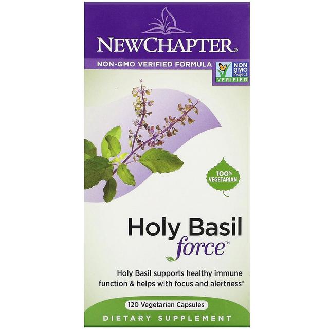 New Chapter, Holy Basil Force, 120 Vegetarian Capsules on Productcaster.