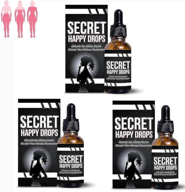 Secret Happy Drops, Pleasure Oral Peak Drops, Happy Hormones Drops Women & Men, migliorando la sensibilità Pleasure 3pcs on Productcaster.