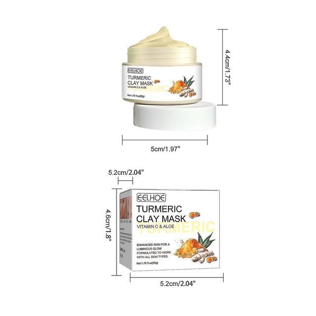 Boris Cúrcuma Barro Caolín Cúrcuma Mascarilla de cúrcuma para desintoxicación, acné, suciedad, aceite, manchas oscuras y refinamiento de poros on Productcaster.