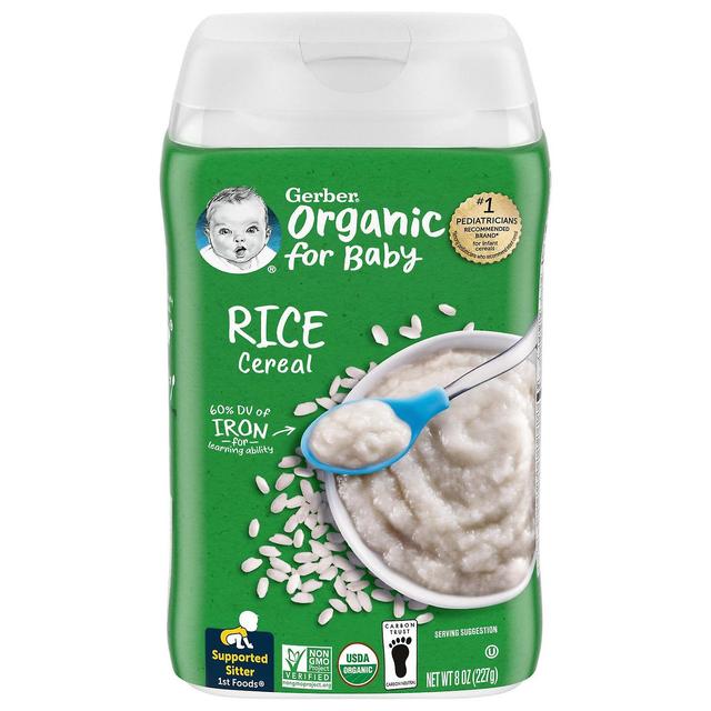 Gerber, Biologisch voor Baby, 1st Foods, Rijst Granen, 8 oz (227 g) on Productcaster.