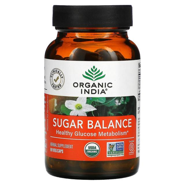 Organic India, Sugar Balance, Healthy Glucose Metabolism, 90 Veg Caps on Productcaster.