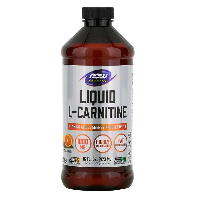 Now Foods, Sports, L-Carnitine Liquid, Citrus, 1,000 mg, 16 fl oz (473 ml) on Productcaster.