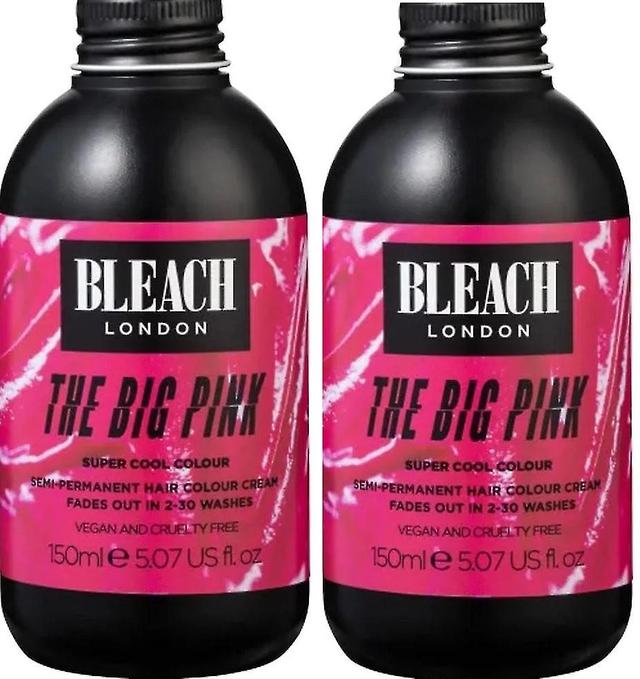 2 x 150ml Bleach London Semi Permanente Super Cool Haarverf De Grote Roze on Productcaster.